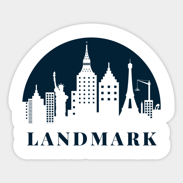 Landmark Sticker by White Name